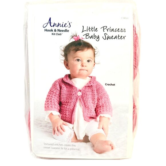 Annie's Club Kit "Little Princess Baby Sweater" - New in Package - Picture 1 of 6